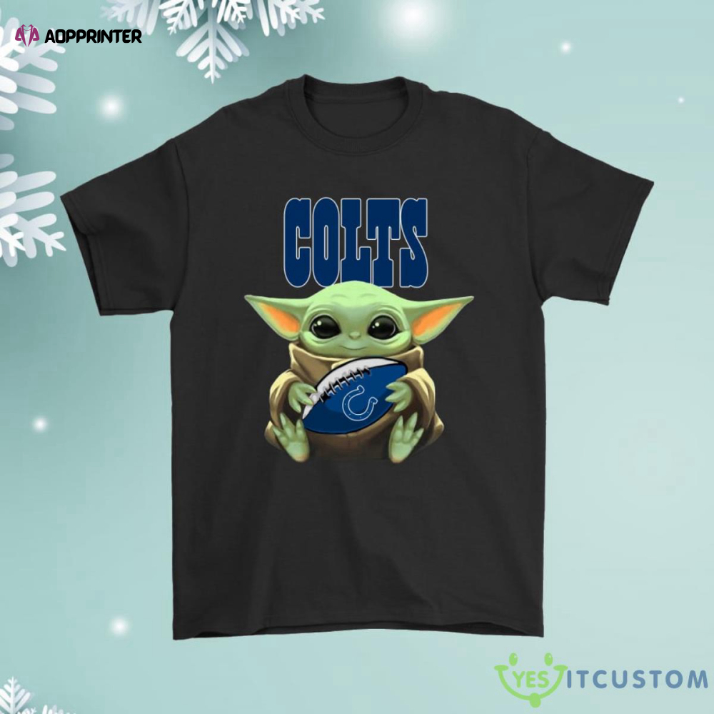 Baby Yoda Loves The Indianapolis Colts Star Wars Shirt