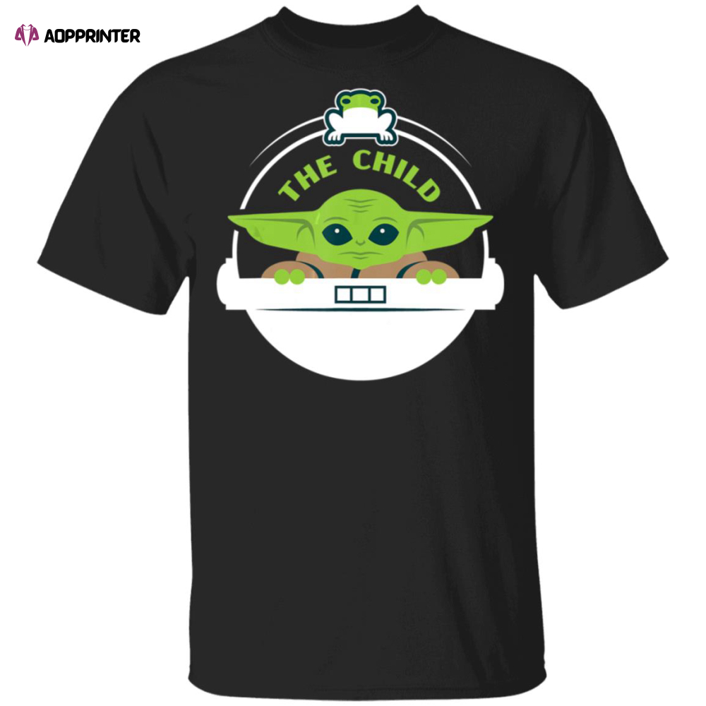 Baby Yoda Shirt Star Wars The Mandalorian The Child Floating Pod Frog Snack Long Sleeve