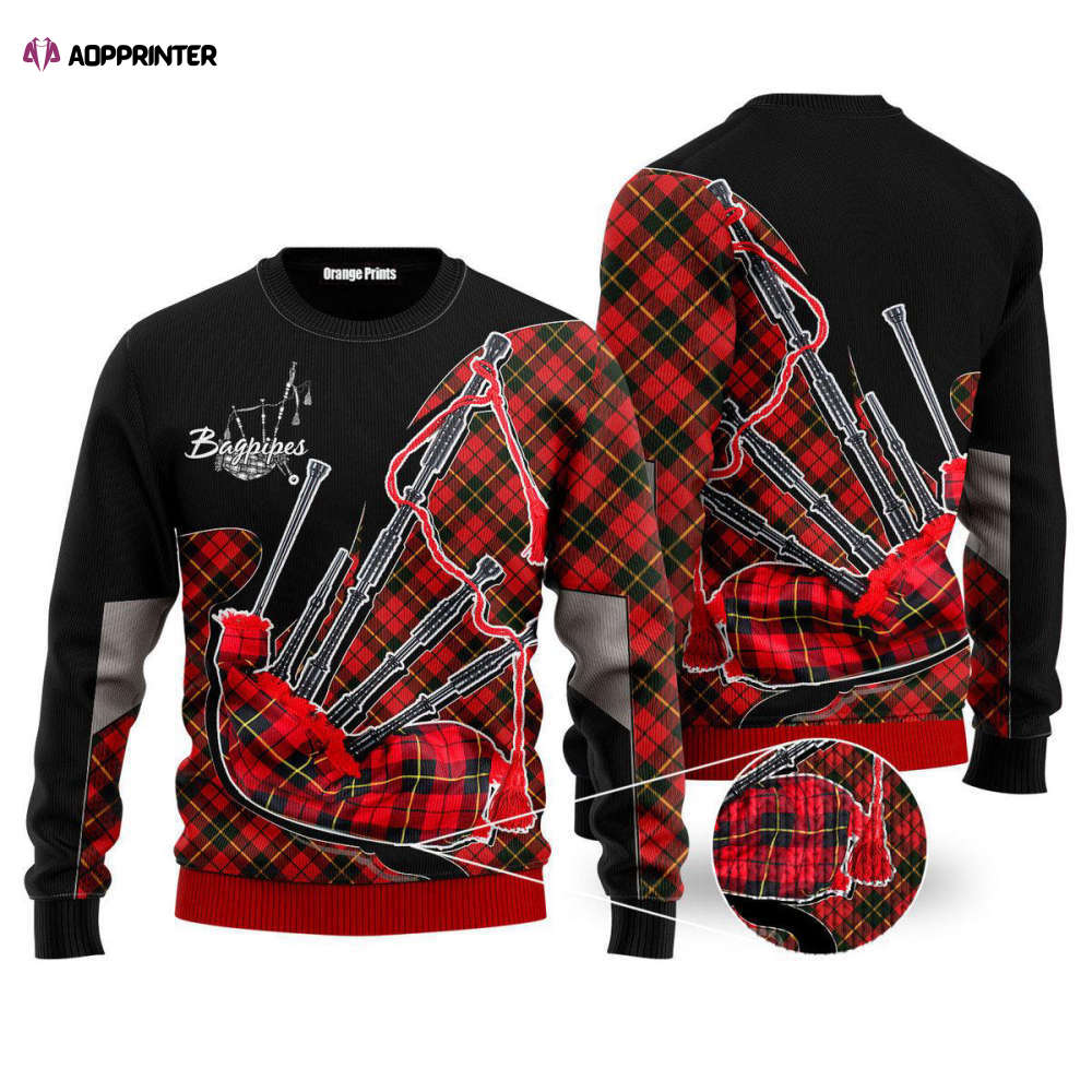 Bagpipes Music Ugly Christmas Sweater – Festive Attire for Men & Women