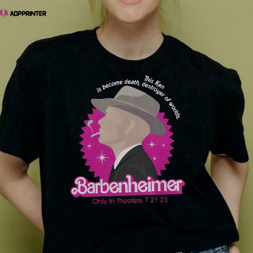 Barbie X Oppenheimer Summer Blockbuster Pink Black Shirt