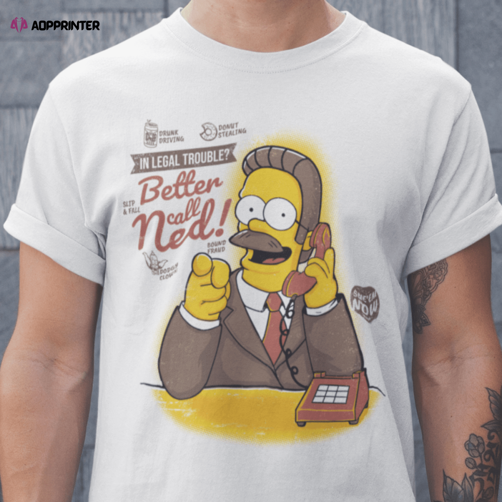 Better Call Ned The Simpsons Super Mario Bros Mashup T-Shirt