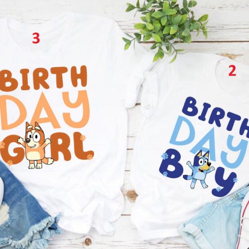 Bluey Birthday Shirt, Bluey Family Matching Birthday Shirt, Personalized Bluey Birthday Tees