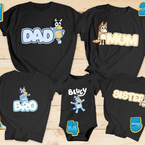 BLUEY Matching Family Birthday T-Shirt