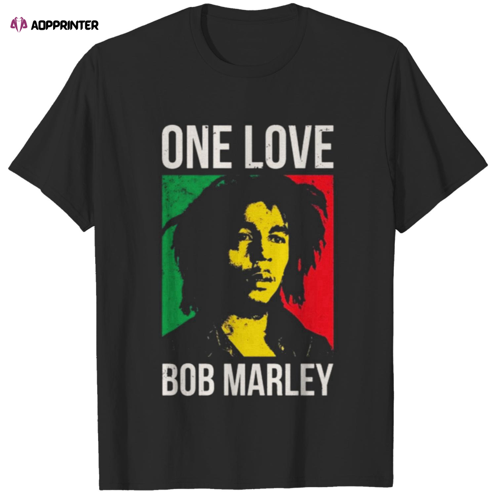 Bob Marley One Love Unisex Heavy Cotton Tee T-shirt