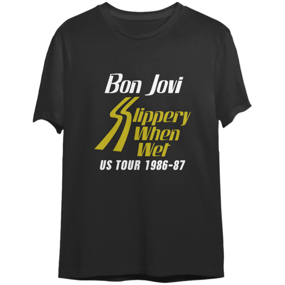 Bon Jovi Slippery When Wet Tour Rock and Roll Music Shirt