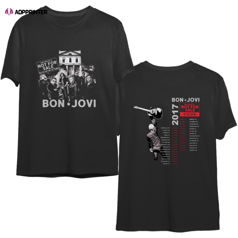Bon Jovi “This house is Not For Sale” Band Official 2017 Concert Tour T-Shirt