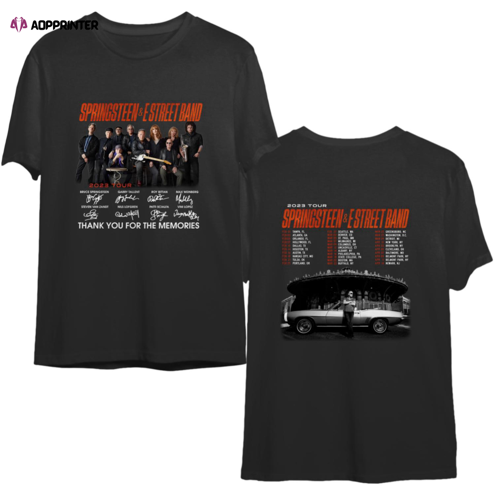 Bruce Springsteen 2023 Tour Shirt, Springsteen And The E Street Band Shirt