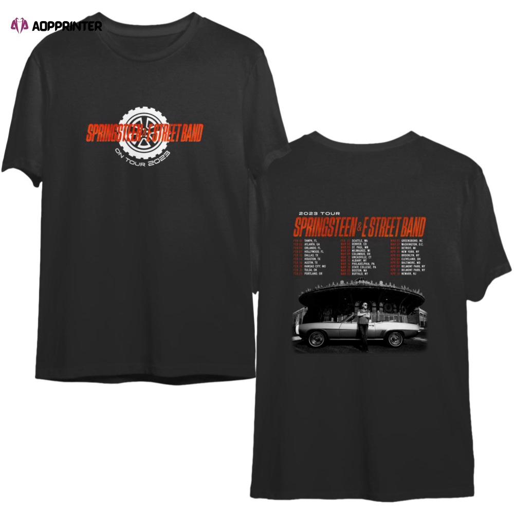 Bruce Springsteen and The E Street Band 2023 Tour T-Shirt, Rock Tour 2023 Shirt