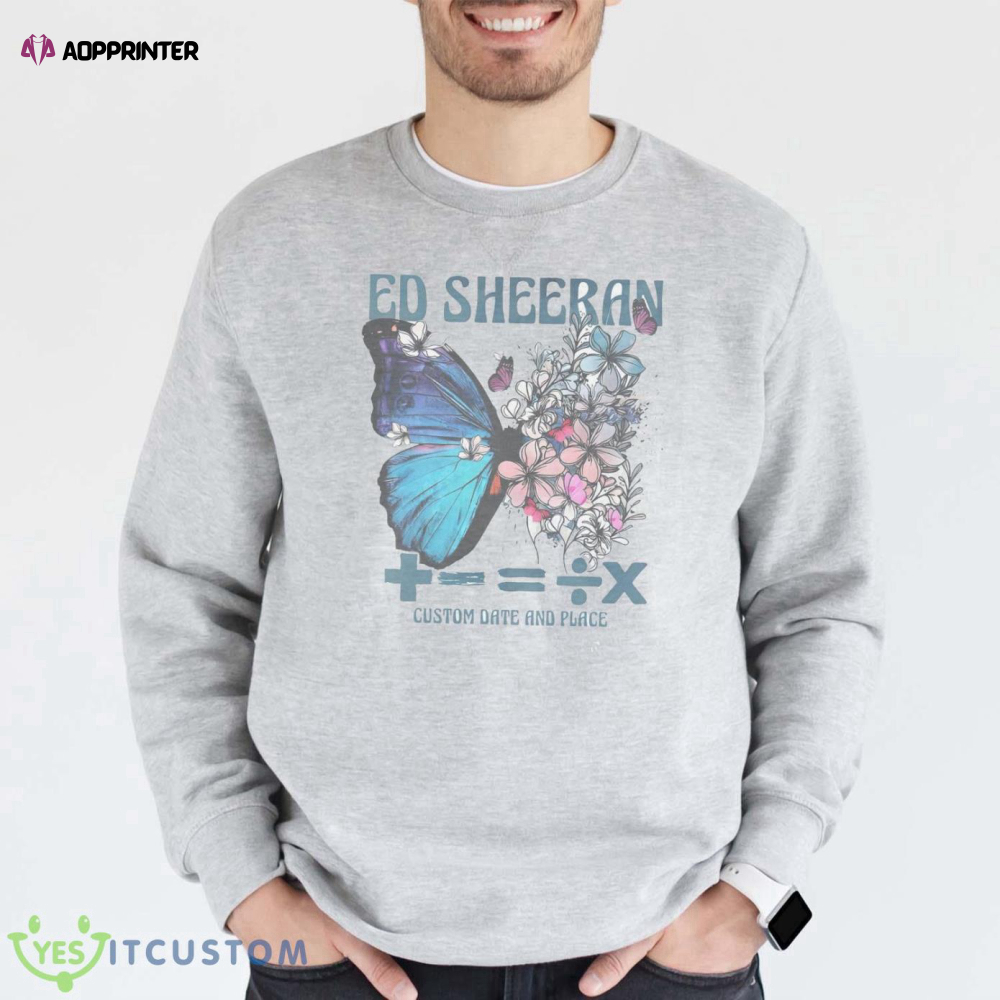 Butterfly Ed Sheeran Mathematics World Tour Shirt – Custom Ed Sheeran Shirt