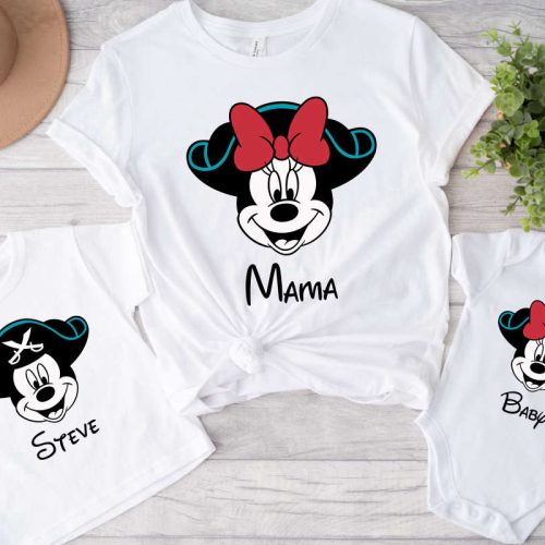 Captain Disney Shirts, Mickey and Minnie Pirates Matching Family Shirt