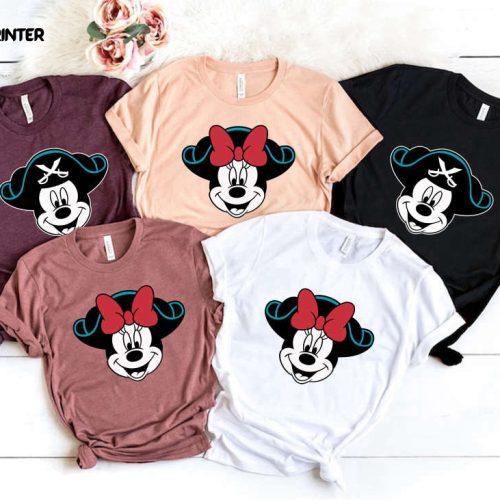 Captain Disney Shirts, Mickey and Minnie Pirates Matching Family Shirt