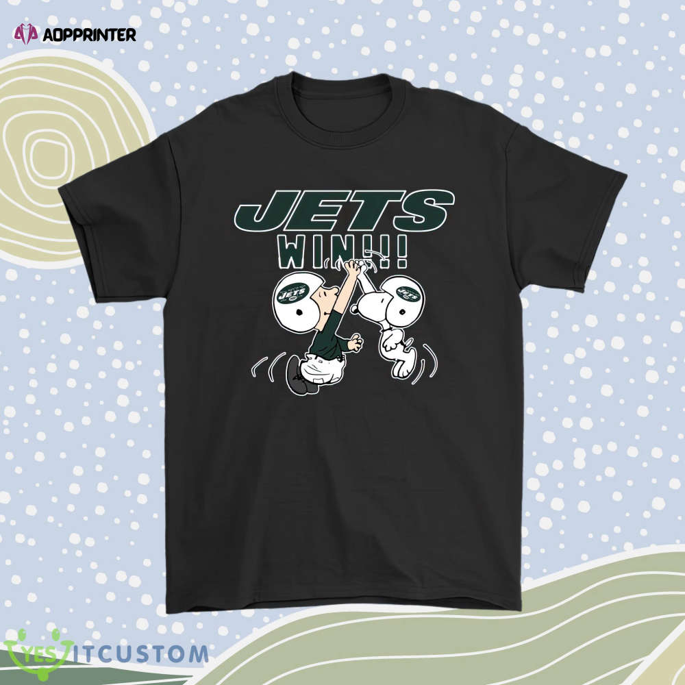 Charlie Snoopy High Five New York Jets Win Nfl Men Women Shirt