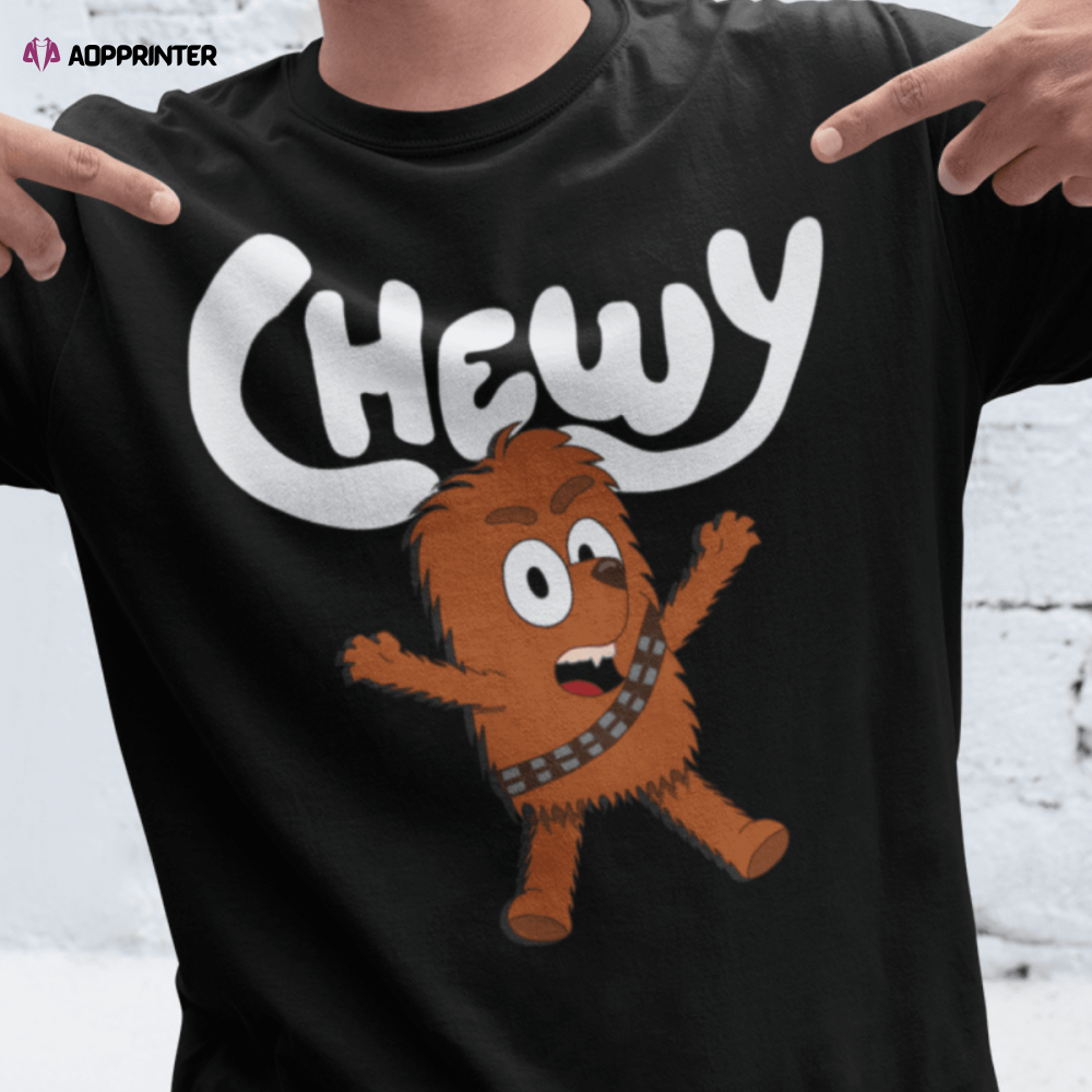 Chewy Bluey Chewbacca Star Wars T-Shirt