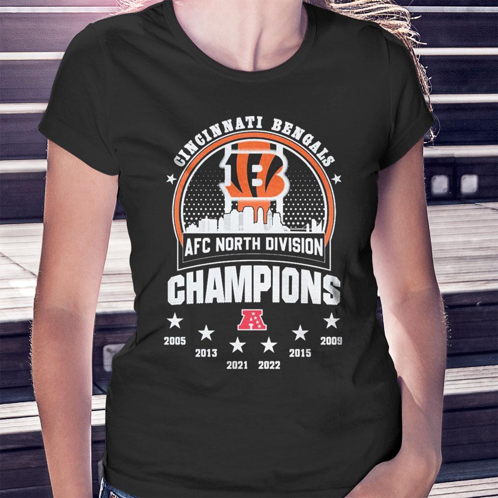 Cincinnati Bengals 2022 Afc North Division Champions Skyline Shirt