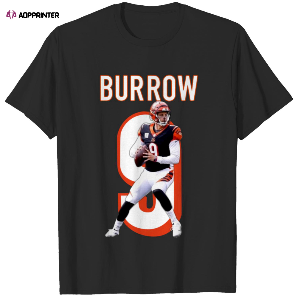 Cincinnati Bengals Joe Burrow Black Men T-Shirts
