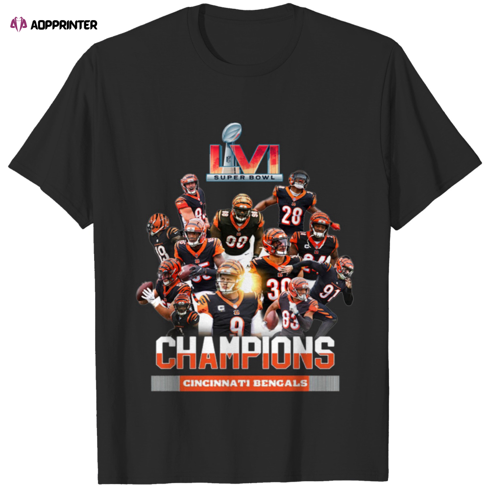 Cincinnati Bengals LVI Super Bowl 2022 Champions T-Shirt