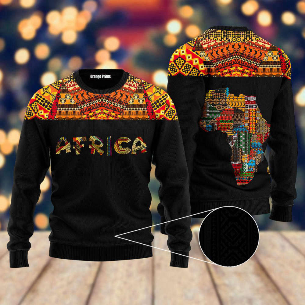 Colorful Africa Vintage Ugly Christmas Sweater – Men & Women