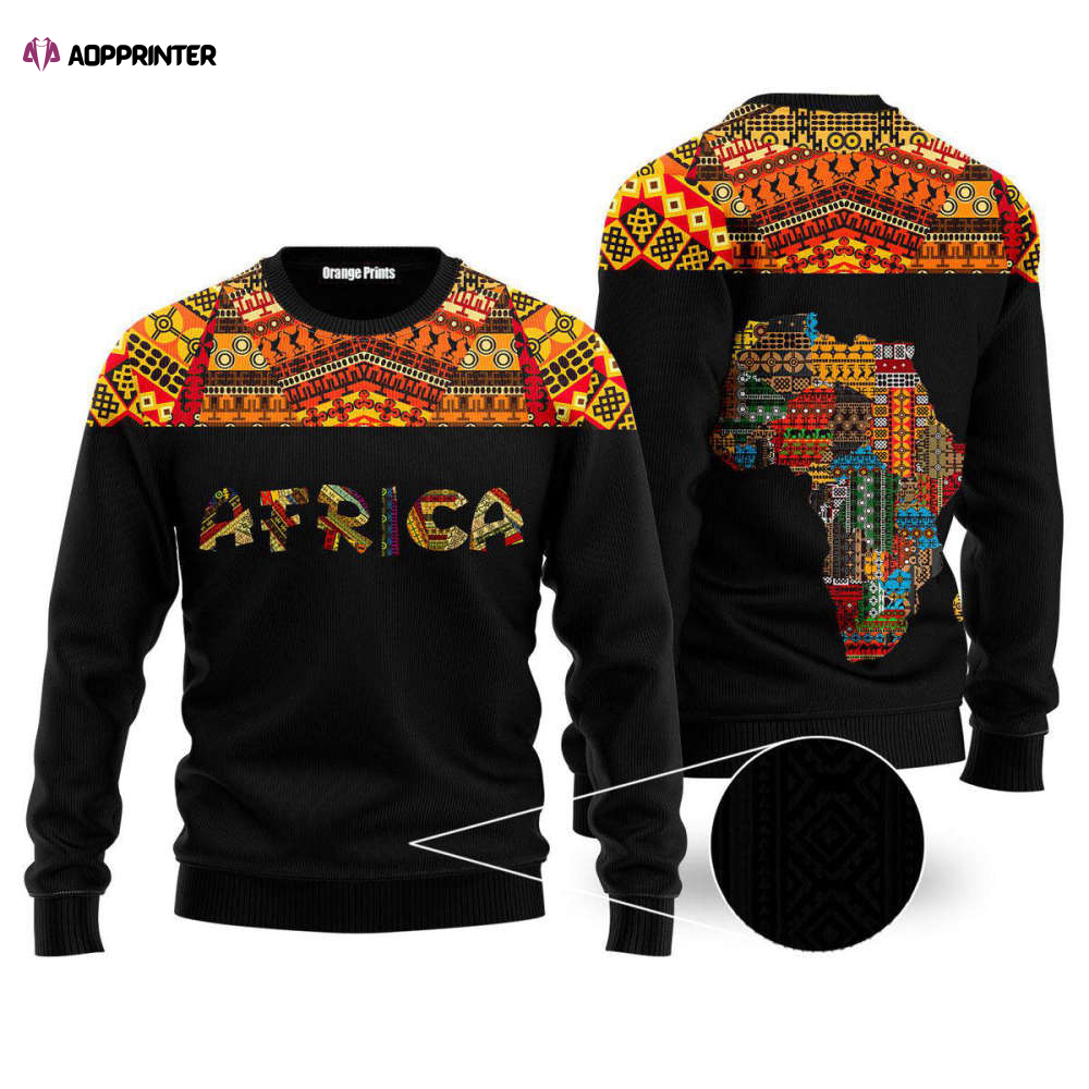 Colorful Africa Vintage Ugly Christmas Sweater – Men & Women