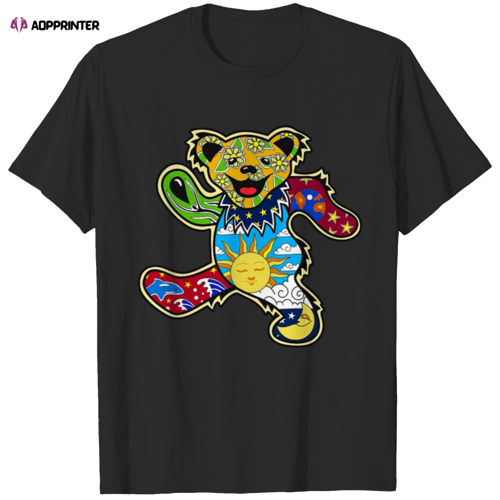 Colorful Grateful Dead Dancing Bears Shirt, Dancing Bears Shirt