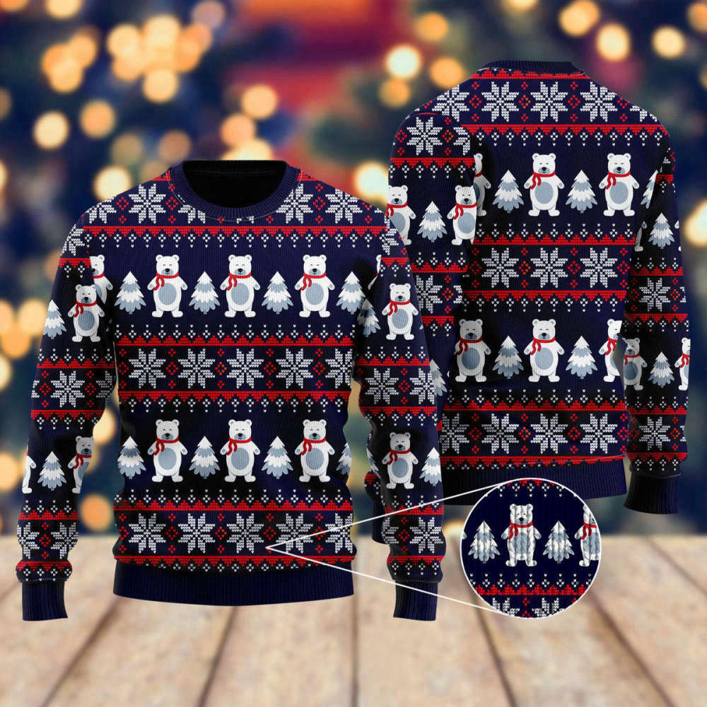 Cozy Bear Christmas Sweater: Ugly Christmas Sweater for Men & Women