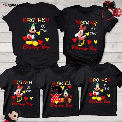 Custom Disney Birthday Boy Shirt, Personalized Disney Birthday Shirt