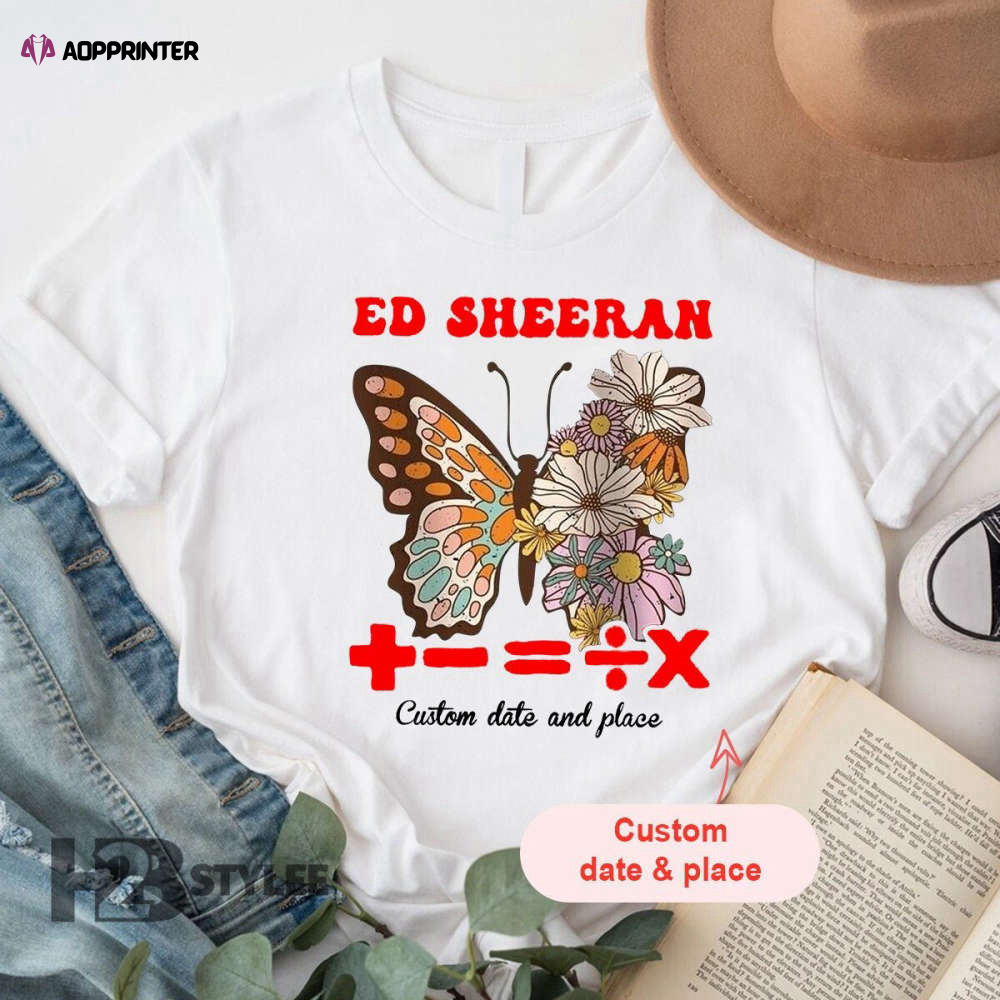 Custom Text Ed Sheeran The Mathematics World Tour 2023 Ed Sheeran Music Tour 2023 Unisex T Shirt, Sweatshirt, Hoodie