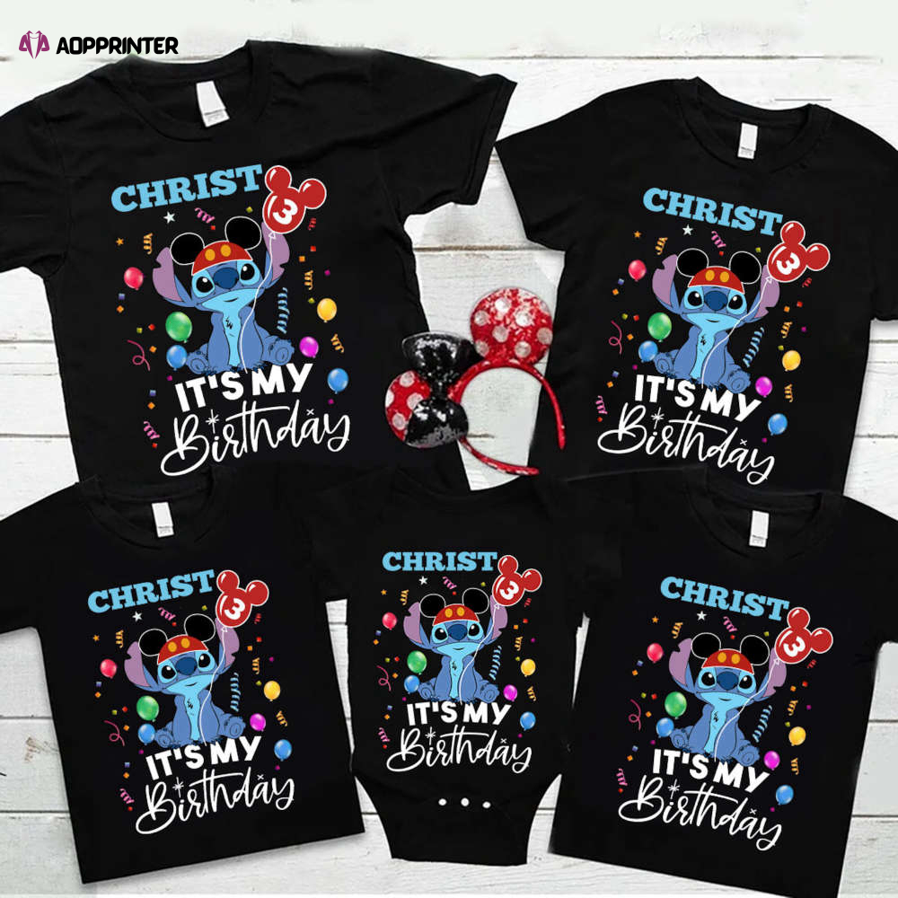 Customize Stitch Birthday shirt, It’s My Birthday Stitch Shirt, Disney family shirt