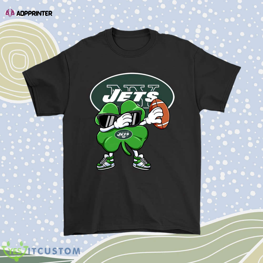 Dabbing Shamrock Football St Patricks Day New York Jets Men Women Shirt