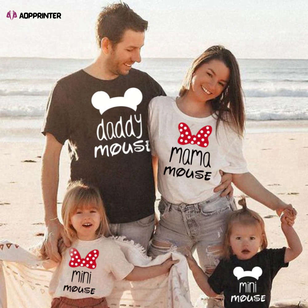 Daddy Mama Mini Mouse Disney Matching Family Disney Trip Custom T Shirt