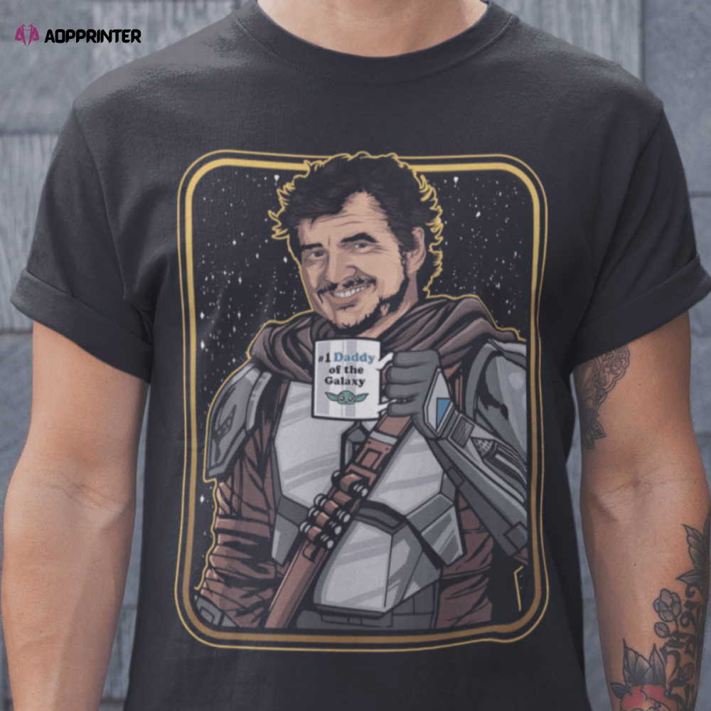 Lone Ronin and Cub The Mandalorian Star Wars T-Shirt