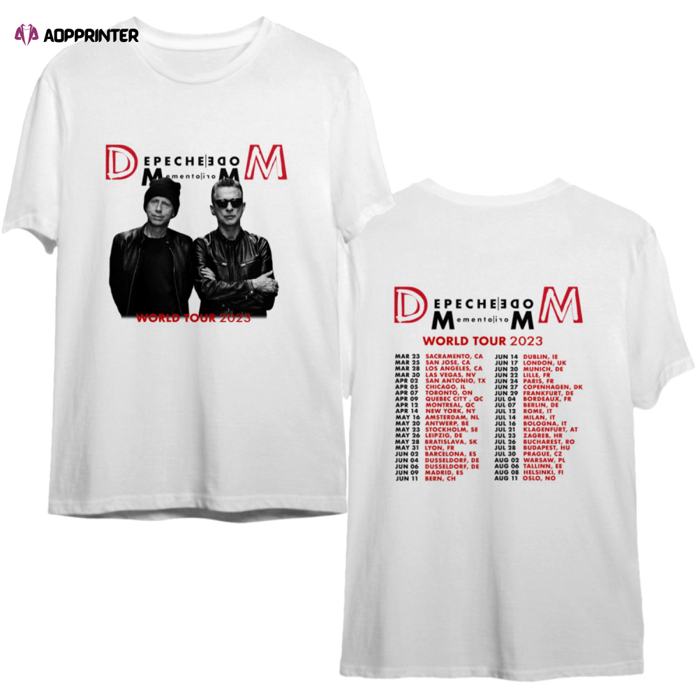 Depeche Mode Memento Mori T-Shirt, 2023 Rock Tour Shirt