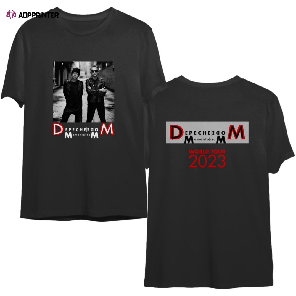 Depeche Mode Memento Mori World Tour 2023 Dates Double Sided Shirt