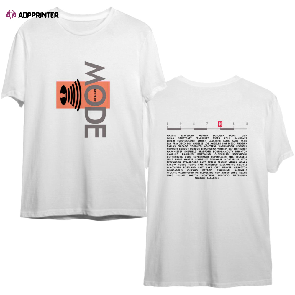 Depeche Mode Tour 1987-1988 T-Shirt, Music for the Masses Tour T-Shirt