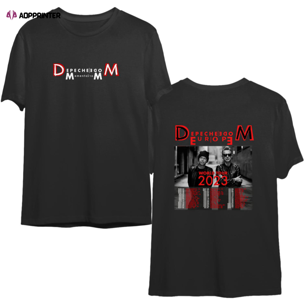 Depeche Mode Tour 2023, 2023 Depeche Mode Memento Mori World Tour Double Sided T-Shirt