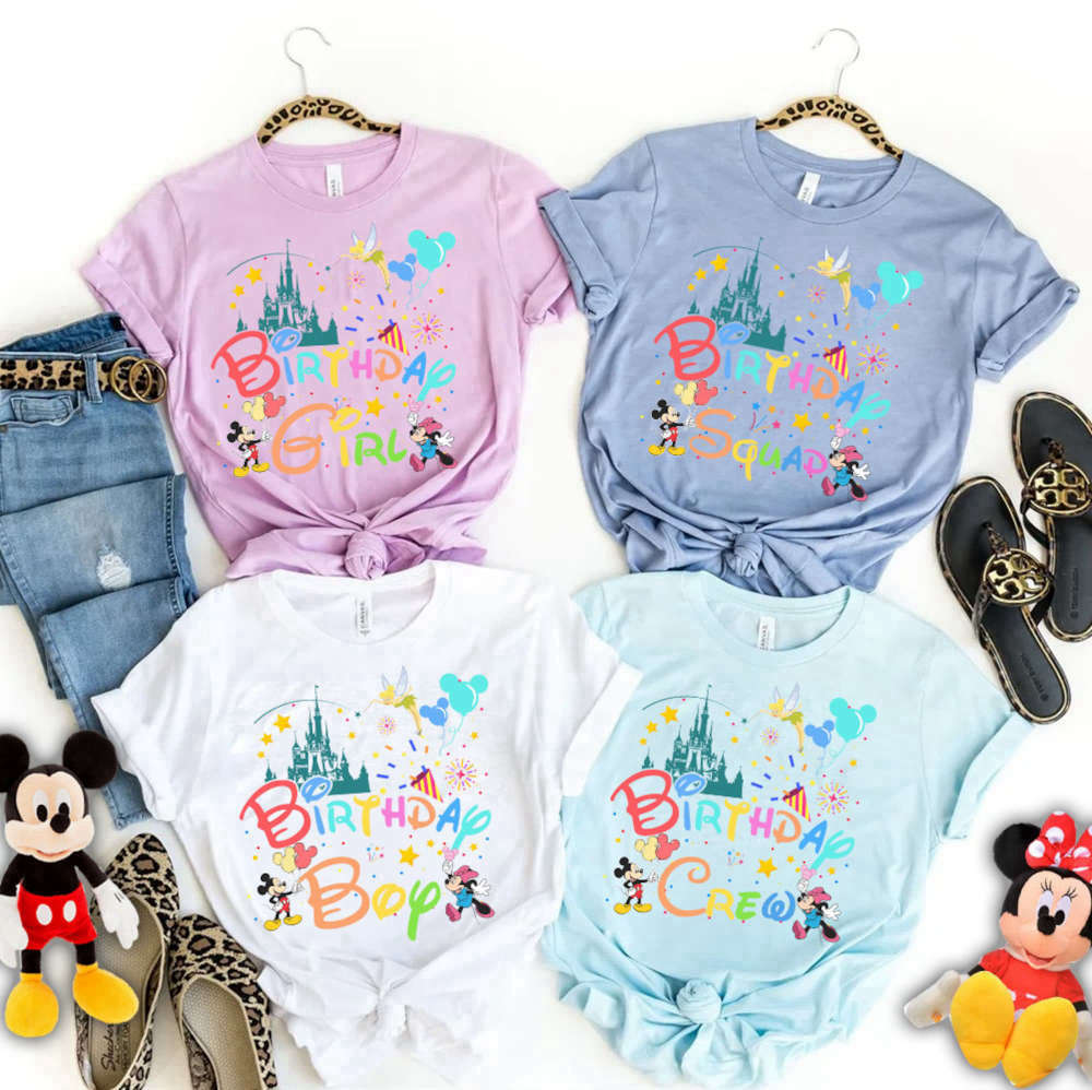 Disney Birthday Squad Shirts, Mickey Minnie Birthday Shirt, Disney Birthday Girl/Boy shirt, Disneyland Birthday, Disney World Shirts