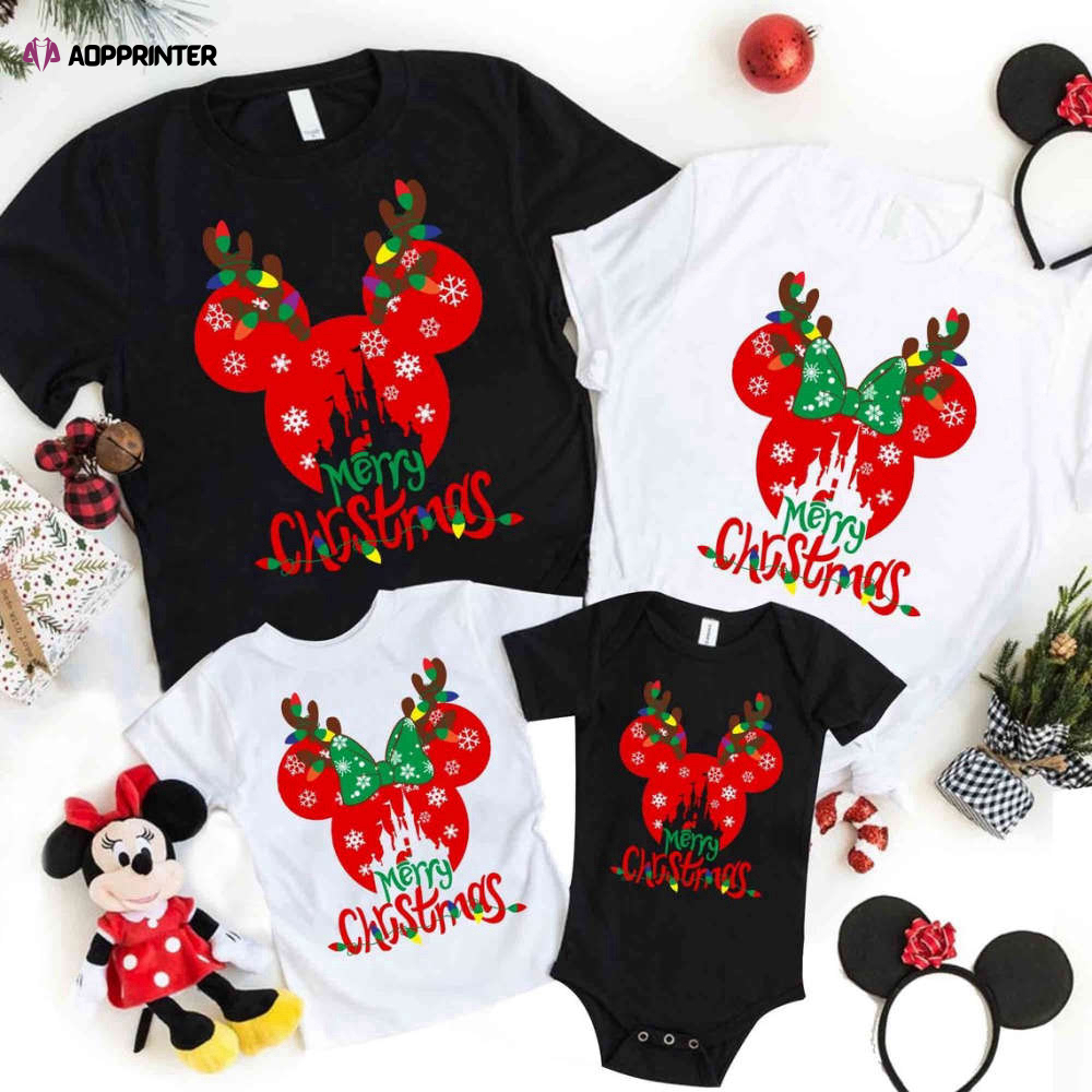 Disney Christmas 2023 Matching Family Castle Custom T-Shirt