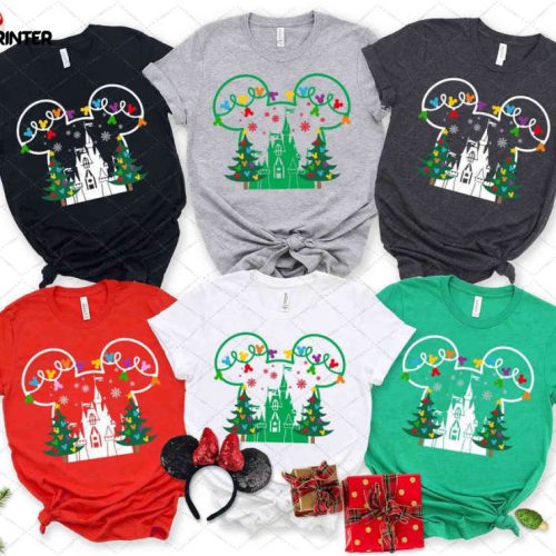 Disney Christmas Magic Kingdom Christmas Family Matching T Shirt