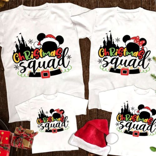 Disney Christmas Squad Family Matching Custom T-Shirt