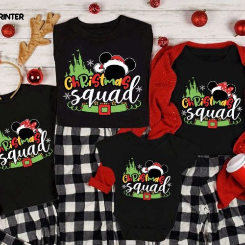 Disney Christmas Squad Family Matching Custom T-Shirt
