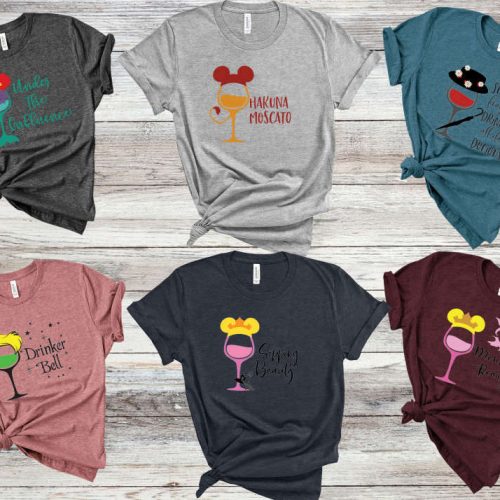 Disney Drinking Shirts, Disney Drinking Around The World T Shirt, Epcot Food And Wine Top, Disney Wine Tshirt