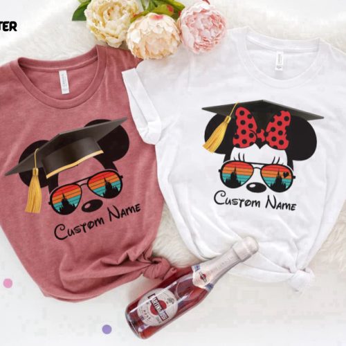 Disney Graduation Class of 2022 Mickey Minnie Matching T-Shirt