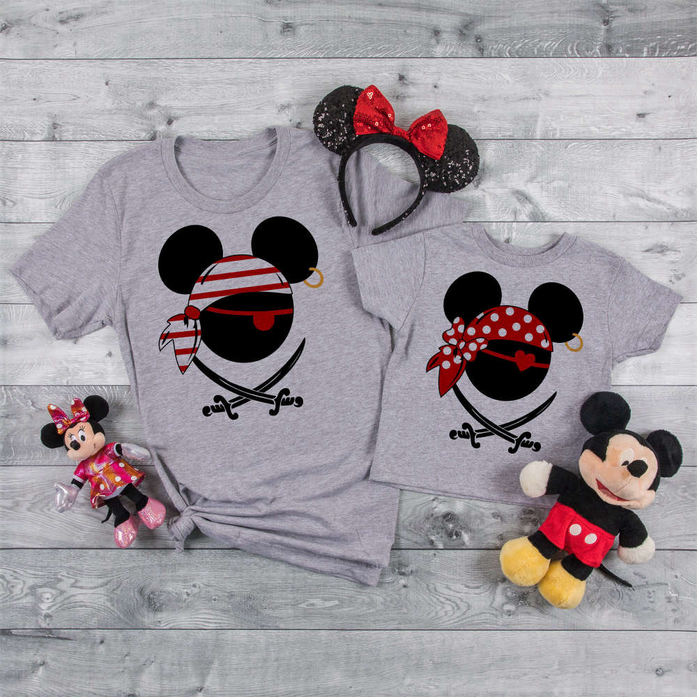 Disney Pirate Shirt, Disney Cruise Shirt, Disney matching shirts, Disney Cruise matching shirts, Pirate Minnie, Pirate Mickey DT291