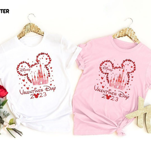 Couple Disney Matching Disney Valentine’s Day T-Shirt