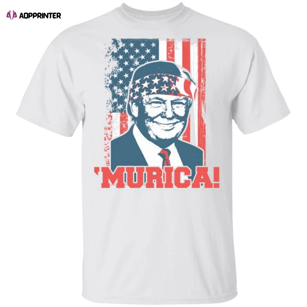 Donald Trump 2020 Shirt Murica 4th of July Patriotic American Party