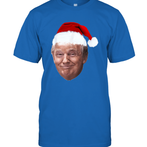 Donald Trump Christmas Funny MAGA santa hat gift tee T-Shirt