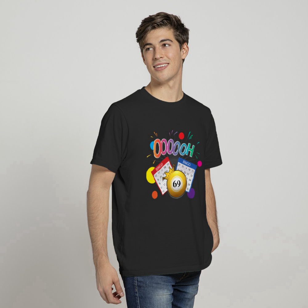 Drag Queen Bingo Funny Oooooh 69 Bingo Fan LGBT Bingo Ball T-Shirt