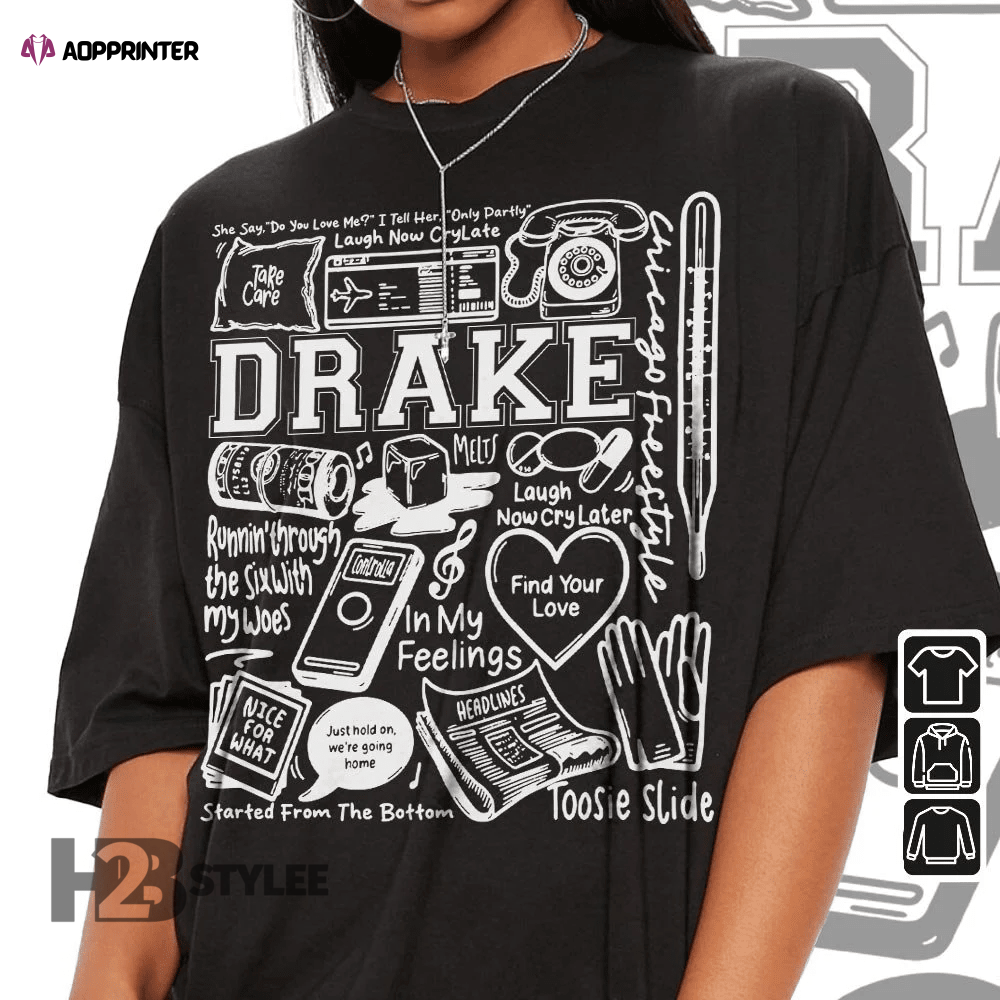 Drake Album Lyrics Song Vintage Drake 21 Savage It’s All A Blur Tour 2023 Drake Music Tour 2023 Graphic Unisex T Shirt, Sweatshirt, Hoodie Size S – 5XL