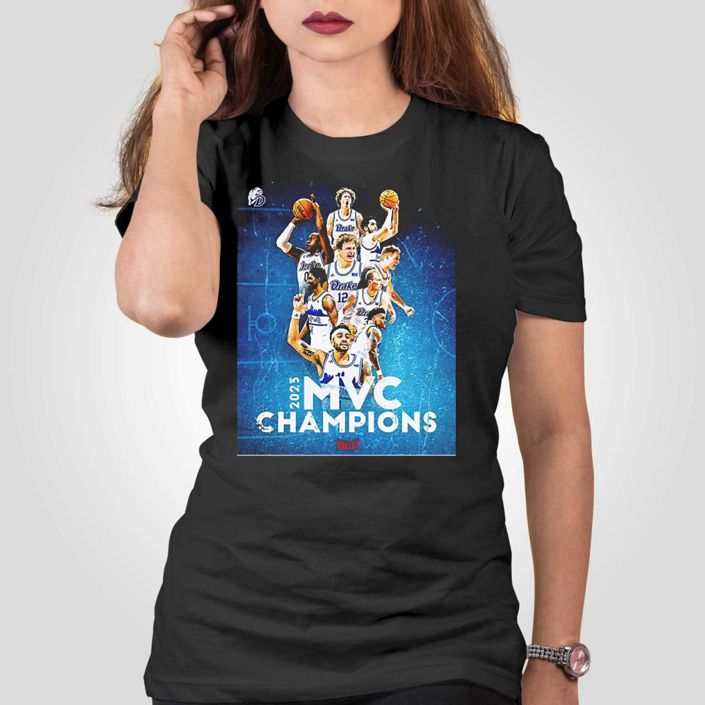 Drake Bulldogs Mens Basketball Team 2023 Mvc Champions Shirt