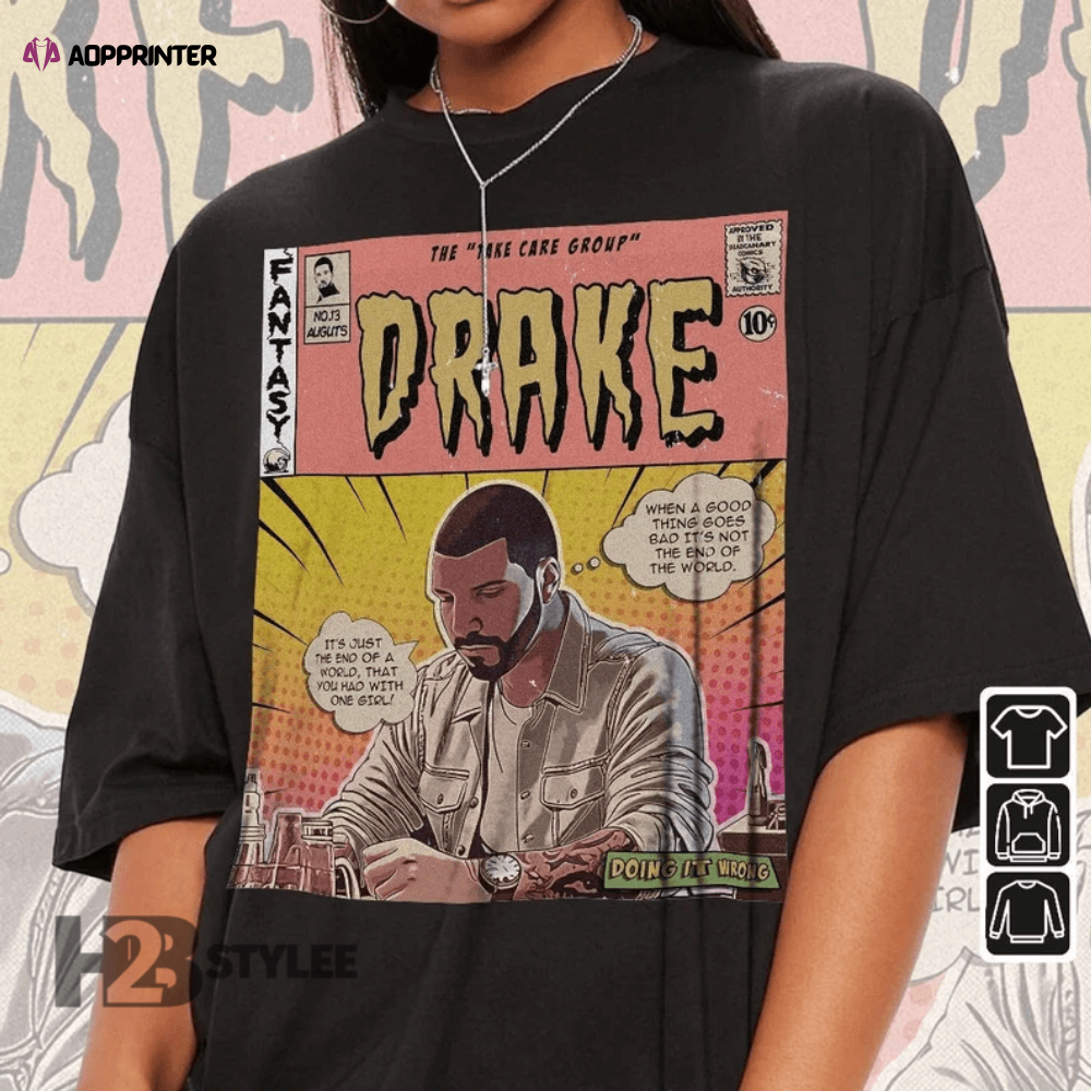Drake Rapper Vintage Drake Music Tour 2023 It’s All A Blur Tour 2023 Graphic Unisex T Shirt, Sweatshirt, Hoodie Size S – 5XL