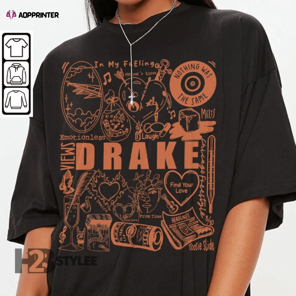 Retro Vintage Vintage Drake 21 Savage It’s All A Blur Tour 2023 Drake Music Tour 2024 Graphic Unisex T Shirt, Sweatshirt, Hoodie Size S – 5XL